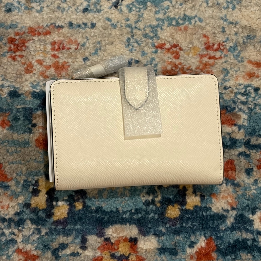 NWT Kate Spade NY Madison Puffy Heart Medium Bifold Wallet Meringue Multi ♠️ NEW - Picture 5 of 16